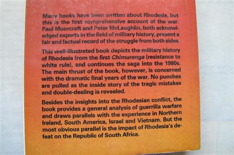 Books Rhodesia Bush War Chimurenga The War In Rhodesia 1965
