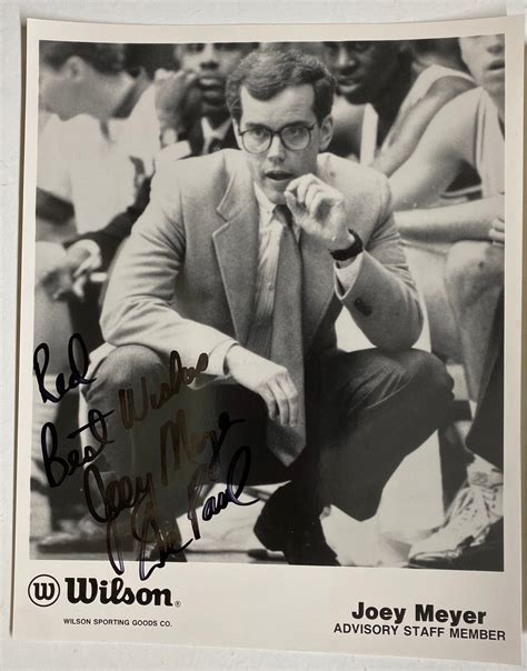 Joey Meyer Depaul University Head Basketball Coach Autograph Photo Col