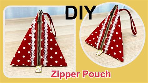 Diy Triangle Zipper Pouch Sewing Tutorial How To Make Cute Zipper