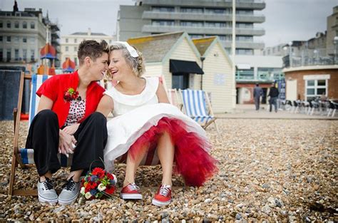 beautiful red white wedding style a 1950s red retro and seaside inspired civil partnership