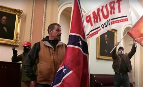 del man with confederate flag in capitol riot charged whyy