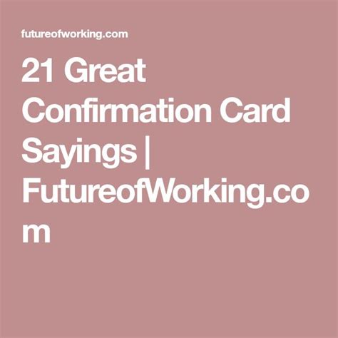 21 Great Confirmation Card Sayings Confirmation