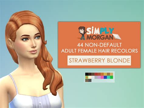Simplymorgan77s Strawberry Blonde Hair Non Default Recolors All