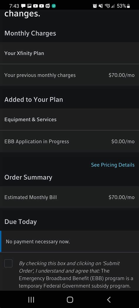 Signed up for EBB via National. Bill Will Go Unchanged? : r/Comcast_Xfinity