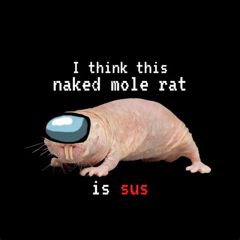 I Think This Naked Mole Rat Is Sus Imposter Mole Painting By Reece Jake Pixels