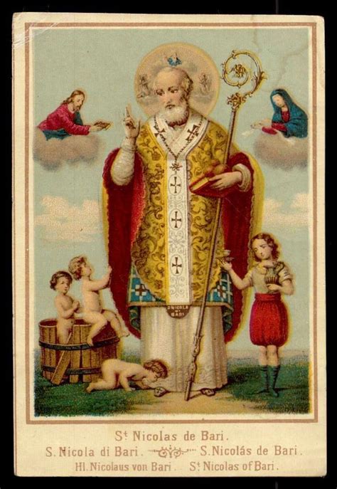 Story About St Nicholas Vintage Holy Cards Saint Nicholas Holy Cards