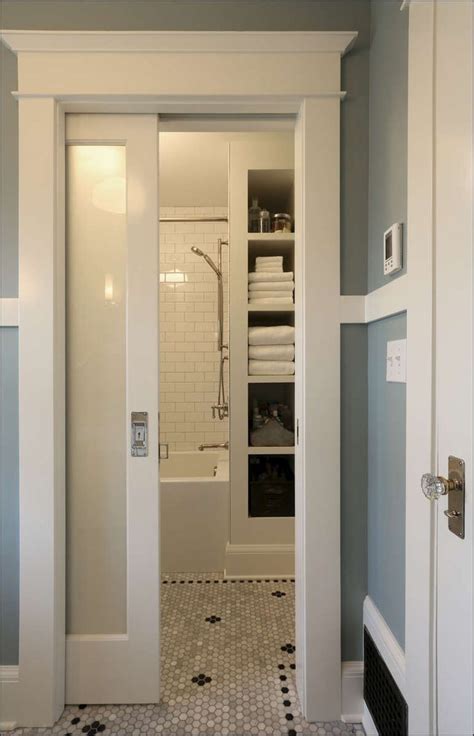 Wardrobe doors bathroom doors closet bedroom doors interior modern hollow core doors door design home doors interior trendy bathroom. Pocket Doors For Small Bathrooms | Small bathroom remodel ...