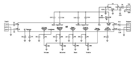 See r12, we know that ะhis circuit uses very little current, about less than 4 ma. Layout Tone Control Lm1036 - Circuit Diagram Images
