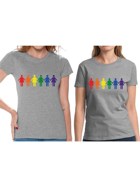 Awkward Styles Lesbian T Shirt Love Matching Couples T Shirts For Women Lgbtq Flag