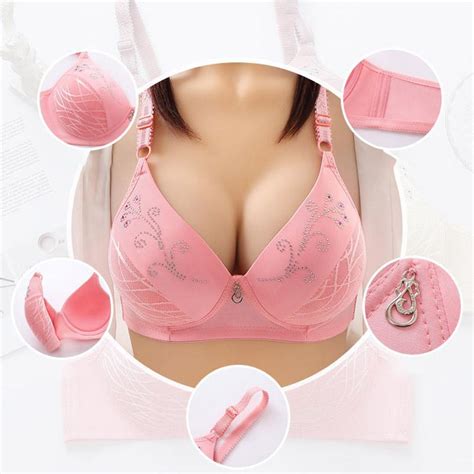 Buy Ladies Underwear Large Size Thin No Steel Rings Gathering Comfortable Breathable Sexy Anti