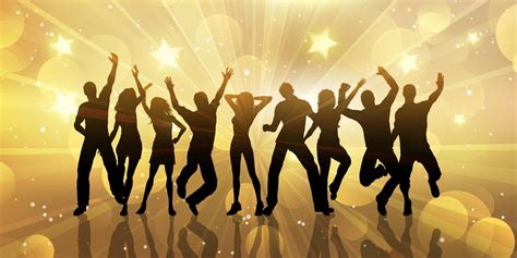 Abstract Banner Design With Silhouettes Of People Dancing 9373613