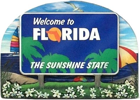 Florida State Welcome Sign Artwood Fridge Magnet Uk Home