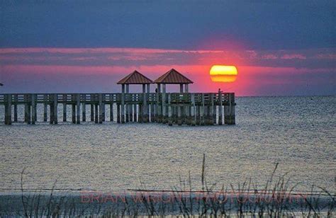 A Colorful Sunrise In Gulfport Ms On The Mississippi Gulf Coast
