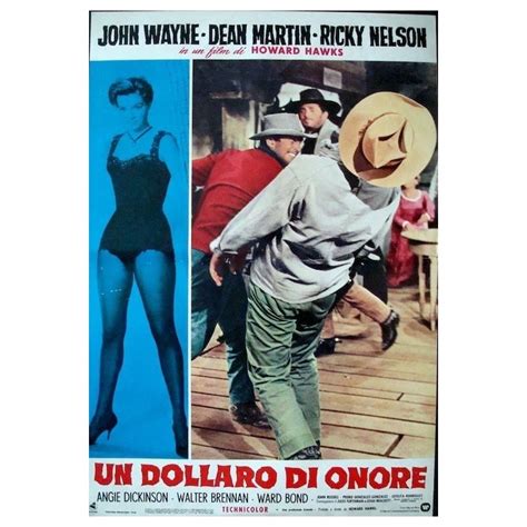 rio bravo italian fotobusta movie poster illustraction gallery