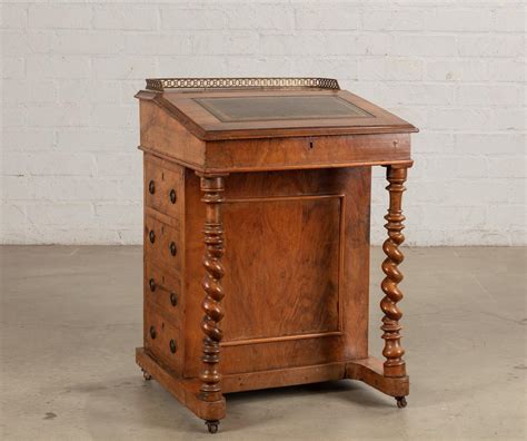 Lot An English Walnut Davenport Desk Mid 19th Century