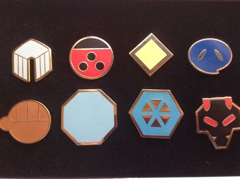 Pokemon Johto Gym Badges Set Of 8 Team Rocket Etsy