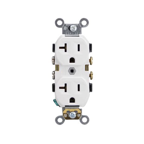 Leviton Cbr20 W Duplex Receptacle Outlet 20a 125v Preferred White 10