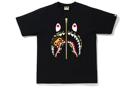 Bape Abc Camo Milo Shark Tee Blackgreen Ss20 Mens Us