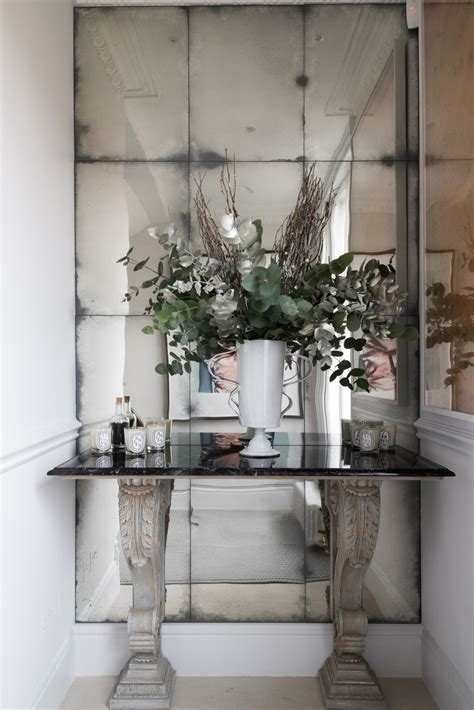 Antiqued Mirror Glass Installation In A Private Residence London By Rupert Bevan Wall