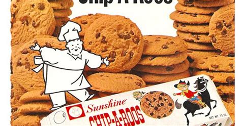 1970s Snack Foods 1972 Sunshine Chip A Roos Cookies Magazine Ad Old
