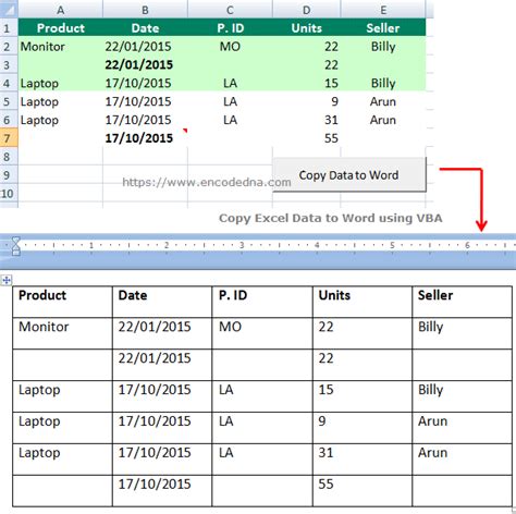 How To Open A Word Document From Excel And Copy Excel Data To The Word