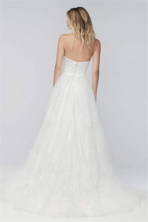 Carson Wtoo Bridal Watters Princess Bride One Shoulder Wedding Dress