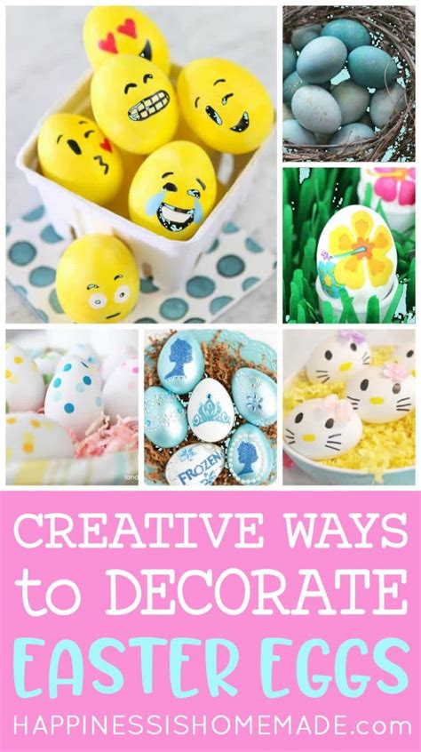 22 Easy Easter Egg Decorating Ideas Happiness Is Homemade