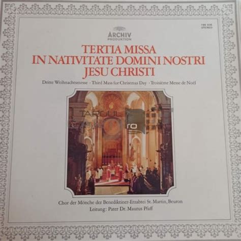 Vinil Tertia Missa In Nativitate Domini Nostri Jesu Christi Pater