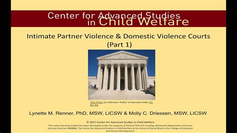 Part 1 Intimate Partner Violence And Domestic Violence Courts Youtube