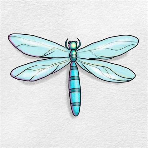 How To Draw A Dragonfly Helloartsy