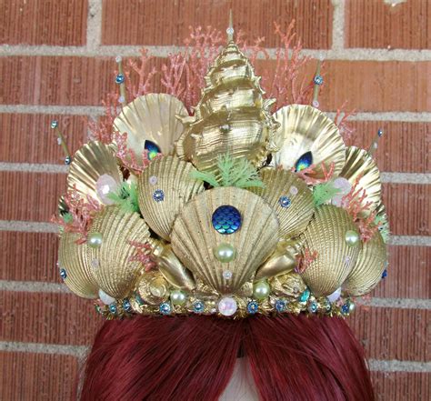 Adult Mermaid Crown Mermaid Crown Seashell Crown Beach Crown