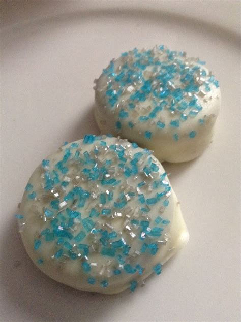 Blue Baby Shower Favors Chocolate Covered Oreos Favors Blue Etsy