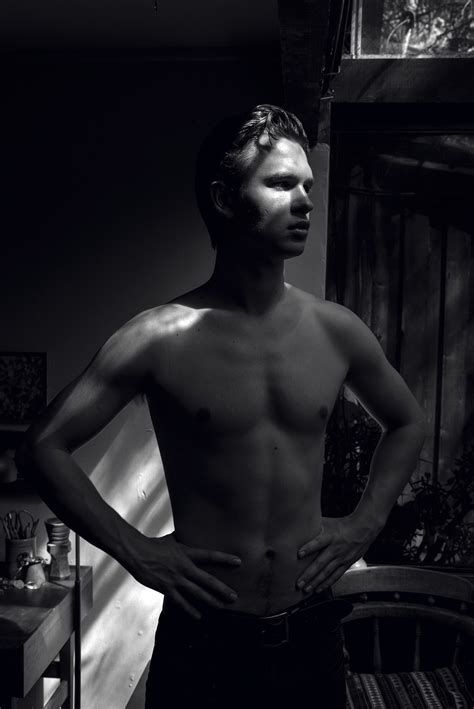 Ansel Elgort S Black And White Shirtless Spread The Sexiest Shirtless Moments From