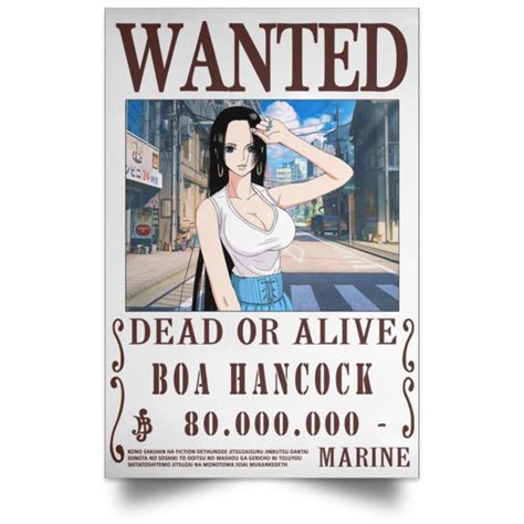 Un avis de recherche de hancock. Boa Hancock One Piece Wanted Poster-One Piece is a ...