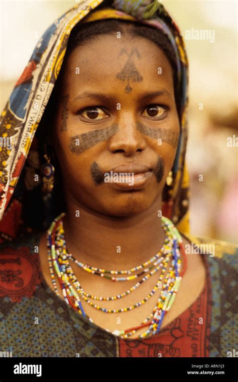 Baleyara Niger West Africa Nigerien Woman With Facial Scarification