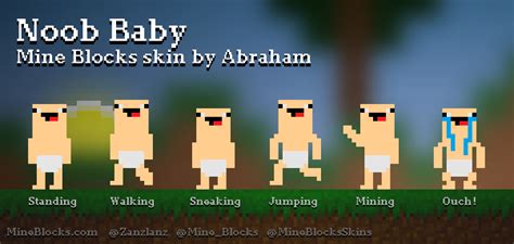 Mine Blocks Noob Baby Skin By Abraham