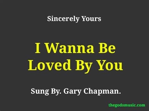 I Wanna Be Loved By You Christian Song Lyrics