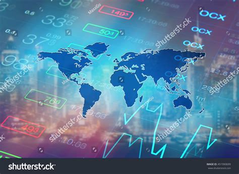 World Global Economy Financial Concept Abstract Stock Photo 451990699