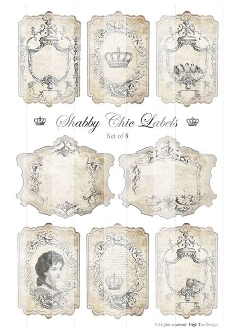 6 Best Images Of Shabby Chic Printable T Tags Free Printable