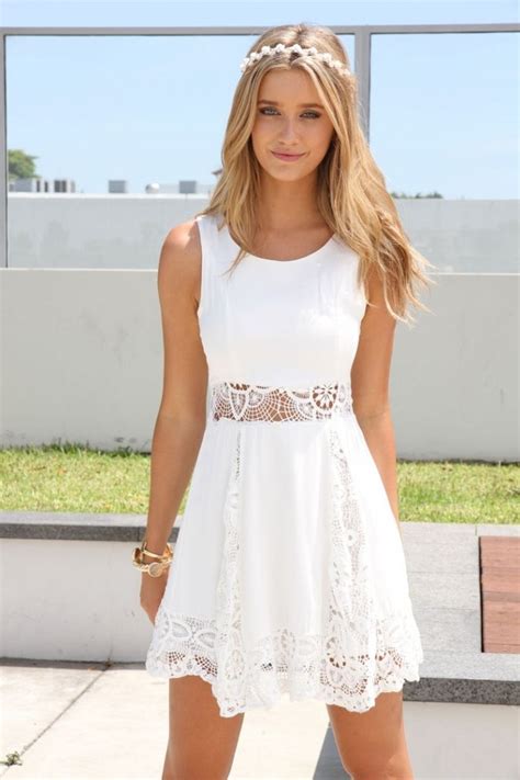White Lace Flirty Dress Clothes Pinterest