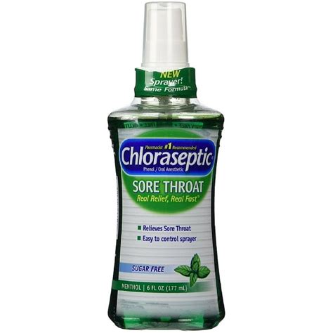 Chloraseptic Sore Throat Spray Menthol 6 Oz Pack Of 4