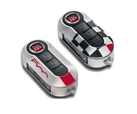 Fiat Genuine Official 500 New Car Key Style Key Fob Covers Kit Sport