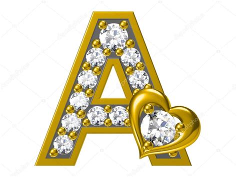 Descargar Golden Alphabet With Diamonds Imagen De Stock