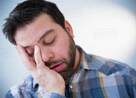 Portrait Of Tired Man Stock Photo Dissolve