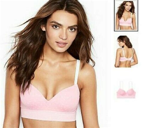 victoria s secret perfect comfort push up wireless bra pink pick size s m l bras and bra sets