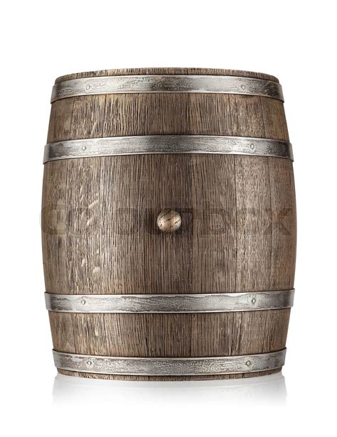 Old Barrel With Iron Hoops Stock Image Colourbox