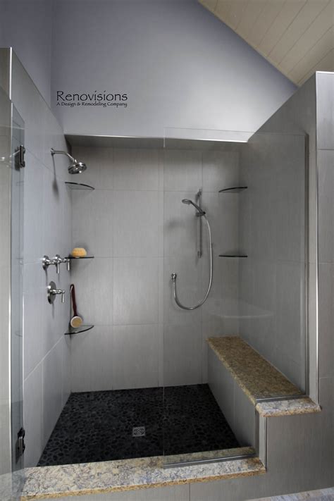 A Recently Completed Master Bathroom Remodel By Renovisions Master Bath Walk In Shower Showe