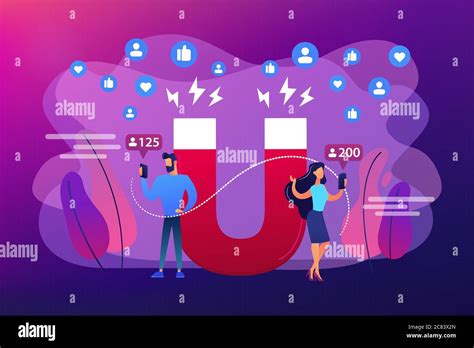 Attracting Followers Concept Vector Illustration Stock Vector Image