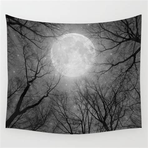 May It Be A Light Dark Forest Moon Wall Tapestry By Soaring Anchor
