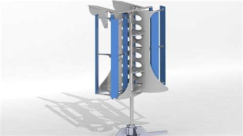 Vertical Axis Wind Turbine Vawt Free 3d Model Stl